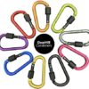 GearHill Aluminum Carabiner Clip D Ring Shape 3" Spring Link, Screw Lock Hooks, Durable Strong and Lightweight - Image 5