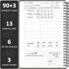 EPEWIZD Fitness Journal Spiral Weight Loss Journal for Women Hardcover Workout Planner Notebook to Track Exercise Progress Building Muscle Daily Wellness Journal A5 Size -Black - Image 3