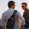 Men's Sling Bag Water Resistant Shoulder Chest Crossbody Bags Sling Backpack with USB Charging Port - Image 6