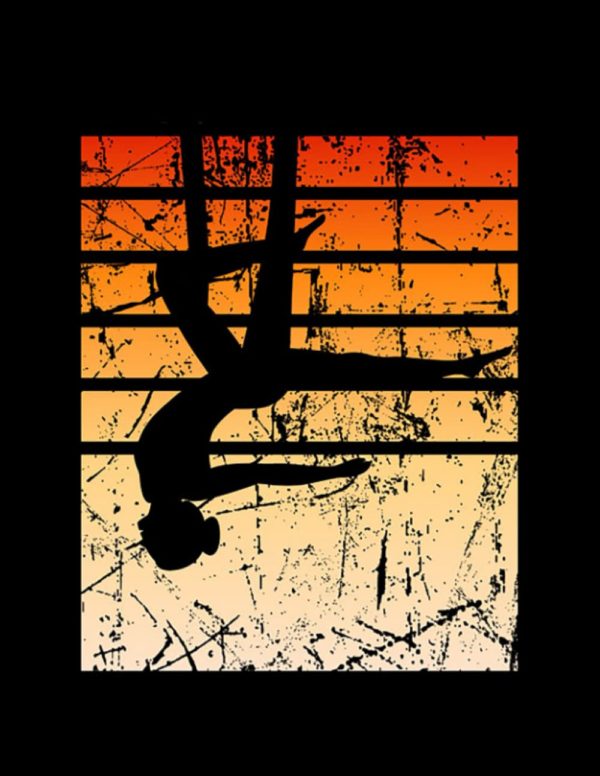 Aerial Silks Vintage Aerialist Retro Aerial Silk Acrobatics Dancer Circus Notebook: Collection Journal Subject 100 Lined pages 8.5x11 College Ruled Paper