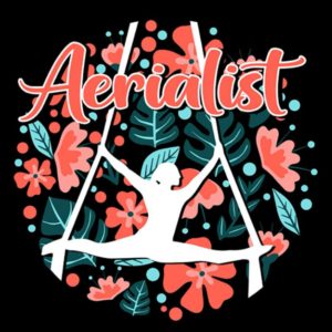 Aerial Silks Floral Aerialist Aerial Silk Circus Acrobat Acrobatics Dance Notebook: Collection Journal Subject 100 Lined pages 8.5x11 College Ruled Paper