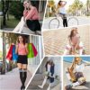 Women Thigh High Socks Striped Knee High Socks Over the Knee Socks Casual Thigh High Cosplay Socks Long Stockings Socks - Image 4