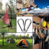 30Pack Heavy Duty Spring Snap Hooks 4Inch, 3/8” Carabiner Clips for Swing, Large Steel Chain Quick Links Safety Buckle Connector for Hammock Fitness Gym Outdoor Boating, M10 Snap Hook Carabiners - Image 6