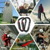 FVW Auto Locking Rock Climbing Carabiner Clips,Professional 25KN (5620 lbs) Heavy Duty Caribeaners for Rappelling Swing Rescue & Gym etc,Large Carabiners,D-Shaped - Image 6