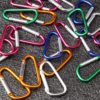 WODE Shop 40 Pieces Locking Carabiner, D-Shaped Carabiner Aluminum Keychain Clip Hook for Camping Hiking (5 Colors) - Image 6