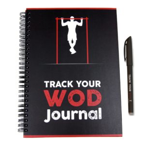 Track Your WOD Journal - The Ultimate Cross Training Workout Tracking Journal. 3rd ed. 6x9 Hardcover w/ pen included. Track 210 WODs, 9 benchmarks + 25 Girls + 25 Hero WODs, and all Personal Records.