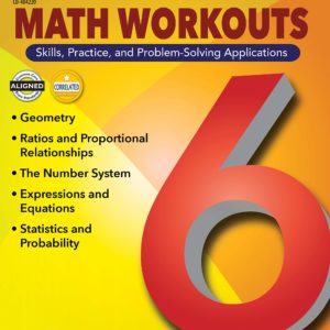 Mark Twain Common Core Math Workouts Resource Book, Grade 6, Ages 11 - 12, 64 Pages