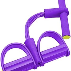 HYVET Workout Machine, Pedal Resistance Band Bodybuilding Extender Tension Band Yoga Stretching Massage Ball Trigger Point Fitness Hand Foot Pain (Color : Purple)