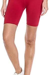 Leggings Depot High Waisted Workout Athletic Running Yoga Shorts with Hidden Inner Pocket
