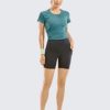 CRZ YOGA Women's Naked Feeling Biker Shorts - 5 Inches High Waisted Gym Running Compression Spandex Shorts Side Pockets - Image 5