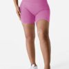 YEOREO Women Seamless High Waist Shorts Smile Contour Biker Shorts Gym Yoga Workout - Image 3