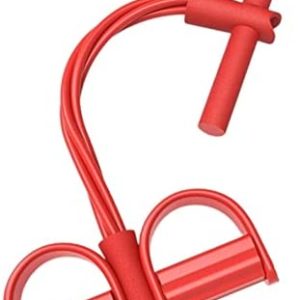 HYVET Workout Machine, Pedal Resistance Band Latex Bodybuilding Expander Exercise Sit Up Equipment Tension Band Yoga Stretching Tummy Trimmer Pull Rope (Color : Rojo)