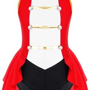 Duoremi Kids Girls Circus Ringmaster Costume Halloween Party Outfit Festival Leotard Fancy Cosplay Dress