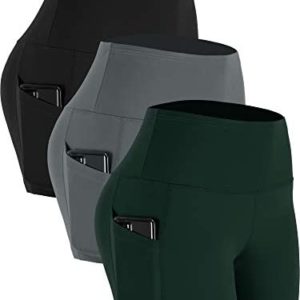CADMUS Women's High Waist Yoga Shorts Spandex Running Side Pockets