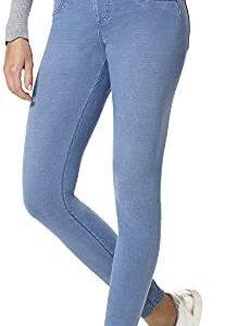 HUE Women's Super Soft Stretch High Rise Denim leggings, No Side Seams