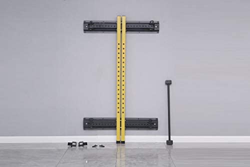 HULKFIT Pro Series 2.35" x 2.35" Folding Wall Mount Power Cage Rack with Pull Up Bar Attachments and Accessories - Multi Color - Image 4