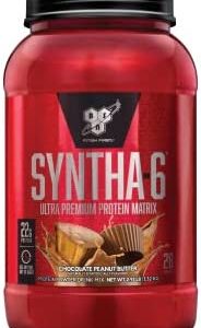 BSN SYNTHA-6 Whey Protein Powder, Micellar Casein, Milk Protein Isolate Powder, Chocolate Peanut Butter, 28 Servings (Packaging May Vary)