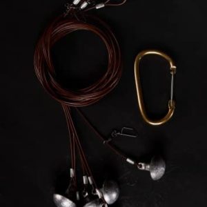 Lifetime Decoys 4ft 10oz PVC Coated Steel Cable Texas Rig Decoy Anchors - 6 Pack