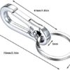2 Pcs Keychain Clip Key Ring,Metal Carabiner Clips Keyring Keychains Chain Holder Organizer for Car and Keys Finder - Image 2