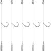 Dr.Fish 10 Pack Drog Shot Rig/ Texas Rig with Rolling Barrel Swivel Hook Leader Bullet Sinker Snell Fluorocarbon Fishing Line Sinker Plastic Worm for Bass Fishing Wacky Freshwater - Image 2