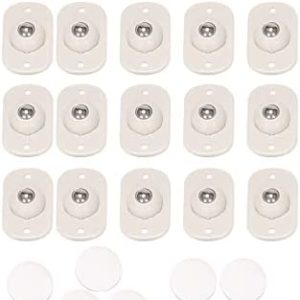 Sudemota 20 Pcs Adhesive Swivel Caster Stainless Steel Mini Paste Universal Universal Pulley