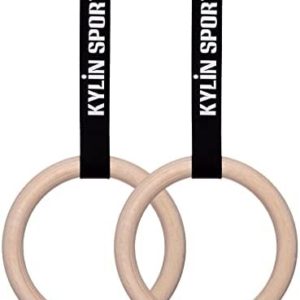 KYLIN SPORT Gymnastic Rings with Adjustable Straps Heavy Duty Exercise Gym Rings for Pull Ups and Dips,Cross-Training Workout,Strength Training, Fitness