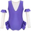 TiaoBug Girls Princess Trapeze Show Costume Halloween Circus Ringmaster Fancy Dress Up Cape Top with Skirt Wristband - Image 5