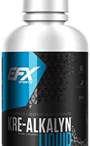 EFX Sports Kre-Alkalyn Creatine, Liquid Concentrate, PH-Correct Creatine Monohydrate, Multi-Patented Formula, Gain Strength, Build Muscle & Enhance Performance (63 Servings, Unflavored)