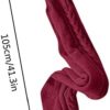 Thigh High Socks for Women Soft Cable Knit Over the Knee Boot Socks Long Warm Long Leg Warmers Knee High Socks - Image 5