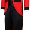 Adult Men Boys PT Barnum Red Circus Ring Master Ringmaster Showman Costume Tailcoat Jacket Outfit - Image 2
