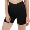 ODODOS Gathered Cross Waist Yoga Shorts for Women, 5"/ 8"/ 2.5" Sports Gym Workout Athletic Running Biker Shorts - Image 2