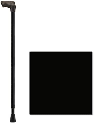 NOVA Medical Products Palm Grip Orthopedic Handle Walking Cane for Right Hand, Lightweight and Adjustable, Color Black