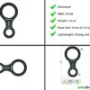 ProClimb 35 kN Fall Rescue Figure 8 Aluminum Descender Rigging Plate Heavy Duty Belay Device (Silver) - Image 6