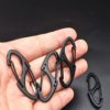 Bytiyar 10 PCS Small Metal 1.6 inch(41mm) Carabiner Clips Dual Spring Wire Gate Snap Hooks Keychain Buckle Tool - Image 5