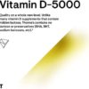 Thorne Vitamin D-5000 - Vitamin D3 Supplement - 5,000 IU - Support Healthy Bones, Teeth, Muscles, Cardiovascular, and Immune Function - NSF Certified for Sport - Dairy-Free, Soy-Free - 60 Capsules - Image 4