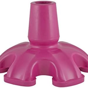 Essential Medical Supply Super Big Foot Standing Cane Tip, Flexes While Walking, Six Feet for Greater Stability, Pink
