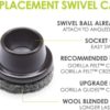 GorillaFelt CB2594 Replacement 1 Inch Swivel Felt Cap Inserts for use with GorillaFelt CB259 / CB259-16 and GorillaGlides CB213 (Includes 16 Felt Caps) Plastic Glide Body Sold Separately - Image 2