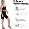 CompressionZ Women's Compression Biker Shorts for Running Cycling Yoga Gym 10", 7" - Image 2