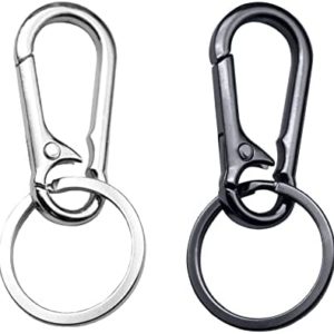 2 Pcs Keychain Clip Key Ring,Metal Carabiner Clips Keyring Keychains Chain Holder Organizer for Car and Keys Finder