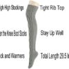 Pareberry Women's Winter Soft Over the Knee High Cable Boot Socks Knit Long Leg Warmers - Image 3