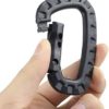 IEBUOBO Black Tactical Carabiner Keychain Hard Polymer Carabiners D Rings Light Weight Spring Snap Gear Clip Utility Hooks Backpack Hanging Buckle for Outdoor Travelling Camping Hiking Fishing 12 Pack - Image 4