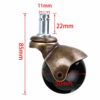 Skelang 4 Pcs Grip Ring Caster, 2” Swivel Furniture Ball Casters, Rolling Vintage Caster Wheels for Desk, Wooden Chair, Coffee Stand, Total Load Capacity 500LBS - Image 3