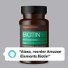 Amazon Elements Vegan Biotin 5000 mcg - Hair, Skin, Nails - 130 Capsules (4 month supply) (Packaging may vary) - Image 6