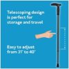 Carex Health Brands Hiking Cane Walking Stick with Dual Grip Handle for Men & Women, Black - Image 6