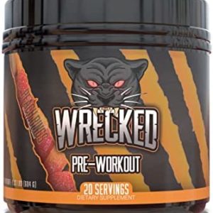 Huge Supplements Wrecked Pre-Workout Powder, 30G+ Ingredients Per Serving to Boost Energy, Pumps, and Focus with L-Citrulline, Beta-Alanine, Hydromax, L-Tyrosine, and No Useless Fillers (25 Servings)