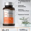 B12 Sublingual Methylcobalamin | 5000mcg | 120 Fast Dissolve Tablets | Vegetarian, Non-GMO and Gluten Free Supplement | by Horbaach - Image 3