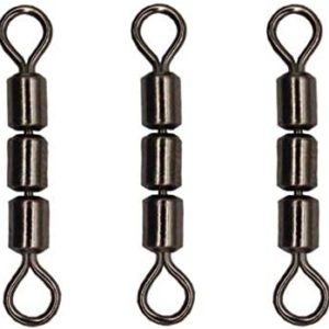 Laxygo 20pcs High Speed 3 Roller Swivels 3 Bead Rolling Chain Swivel 6 Sizes