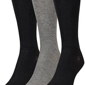 Gold Toe Women's Non-Binding Flat Knit Crew Socks, 3-Pairs