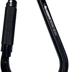 S.E.PEAK 22kN Auto Locking Ladder Hook, Professional Heavy Duty Lightweight Carabiner for Outdoor Tower Climbing, Aerial Work, Rescue, Large D Ring Clip w/ Huge Opening Gate/5000lbs, CE Certified