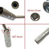 Masha Tools - 14mm Swivel Magnetic With Thin Wall Spark Plug Socket ,3/8 Inch Driver × 12 Inch Total Length ,12-Point Thin Wall Socket With Enhanced Magnetic Design for BMW,Mini,Nissan - Image 2